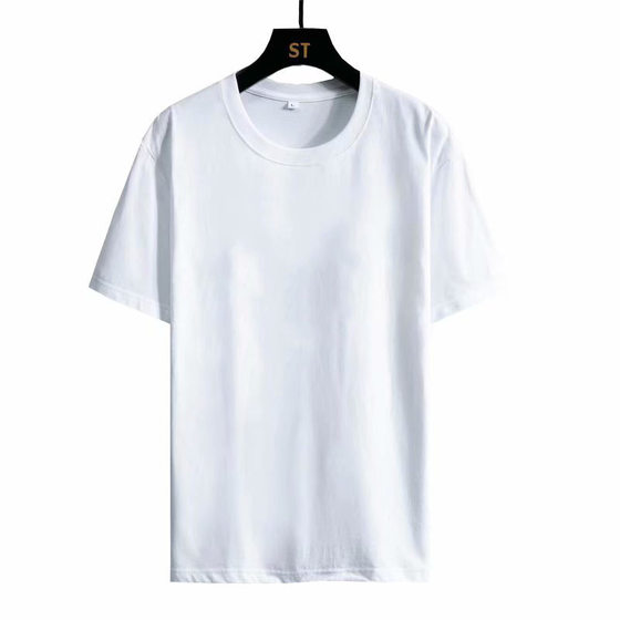 Men's short-sleeved T-shirt 26 combed cotton 180g round neck solid color leisure Korean slim-fit trend simple half sleeve