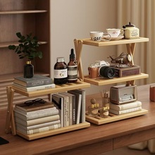 简约多层收纳架便携式化妆品整理架厨房客厅展示架餐台桌面置物架