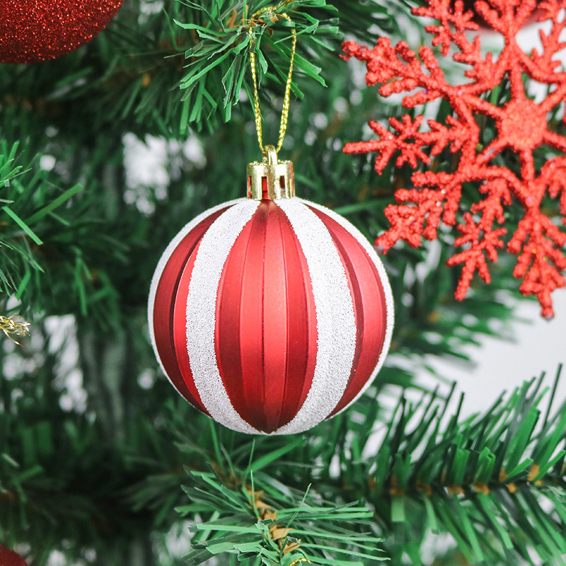 クロスボーダー新しいクリスマスボール装飾 6 センチメートル 16 パック塗装クリスマスボールセットプラスチック電気メッキカラーボールハンギングボール|undefined