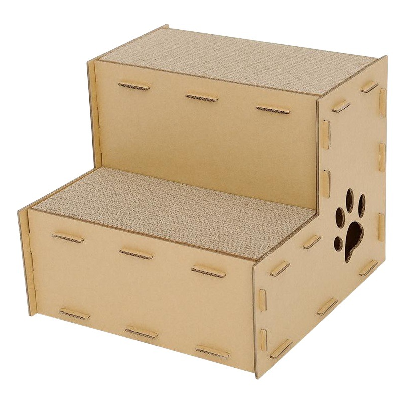 Mascota gato de papel corrugado multi-capa rascarse tablero habitación gato lindo jugando Navidad casa mascota resto nido