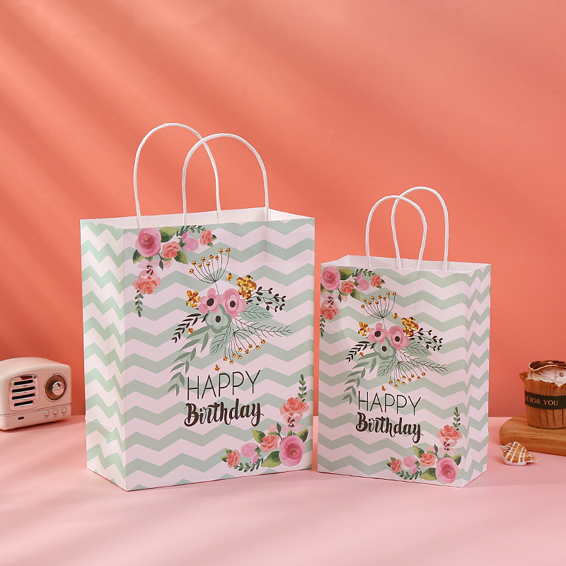 Bolsa de papel para recuerdos, bolsa de regalo, bolsa de regalo de cumpleaños, bolsa de papel kraft, bolsa de regalo para el Día del Niño, celebración de bodas