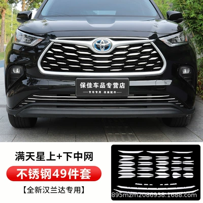 Zhongwang Landstar Gypsophila Grille Front - highlander-middle-grille-starry-lower-middle-grille-trim-strip-set