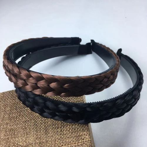 Wig headband Korean jewelry twist braid toothed non-slip headband pressed hair wide-brimmed headband hairpin for adult women
