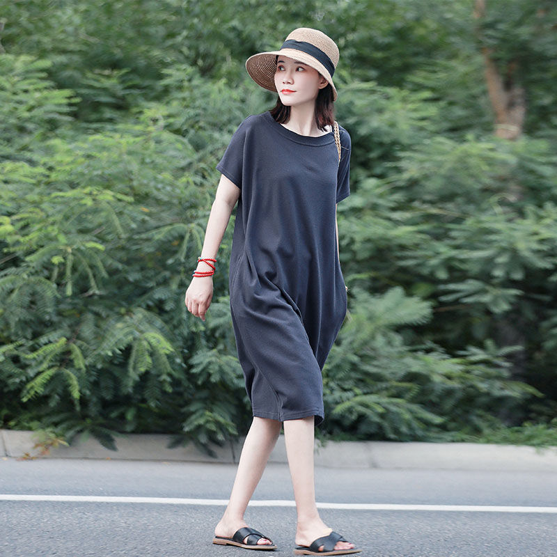 2022 New Casual Temperament Dress Women Casual Loose Slim Retro Mid-Length Dress Skirt Women 2022 New Casual Temperament Dress Women Casual Loose Slim Retro Mid-Length Dress Skirt Women