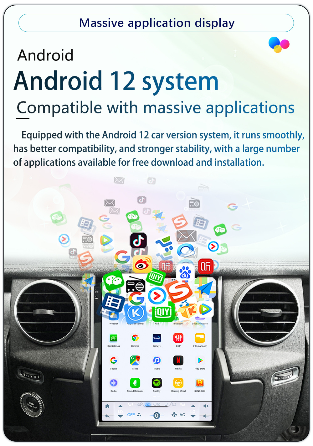 Suitable for 10-16 Models of Land Rover Range Rover Discovery 4 Modified with 9.7inch Qualcomm 6125 Android 4g Large Vertical Screen Navigator