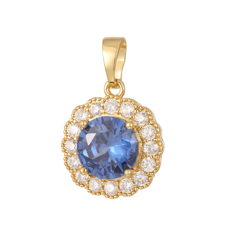 Joyas transfronterizas colgante de rubí esmeralda ligero de lujo accesorios de acero de titanio collar no decolor cadena clavícula