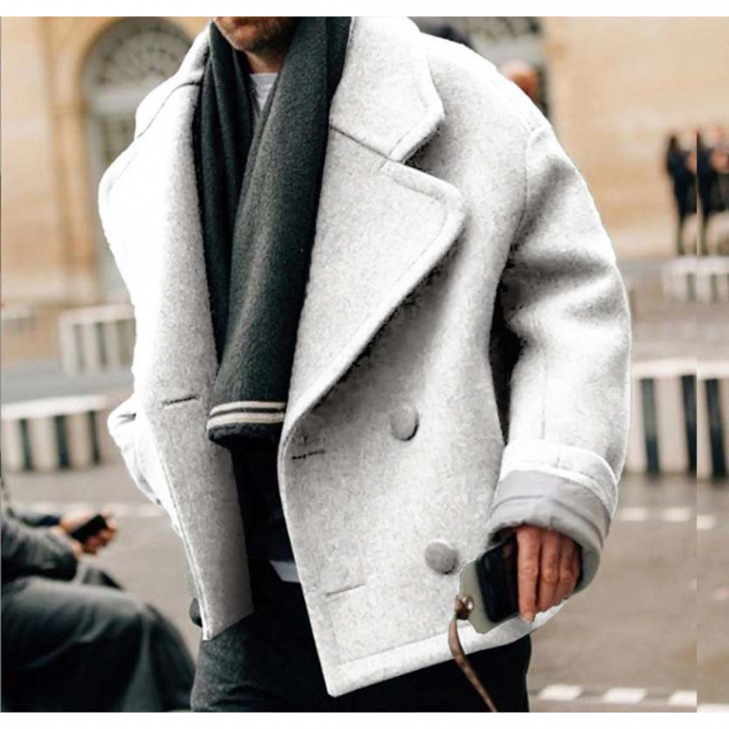 Demi-season short woolen coat, European style
