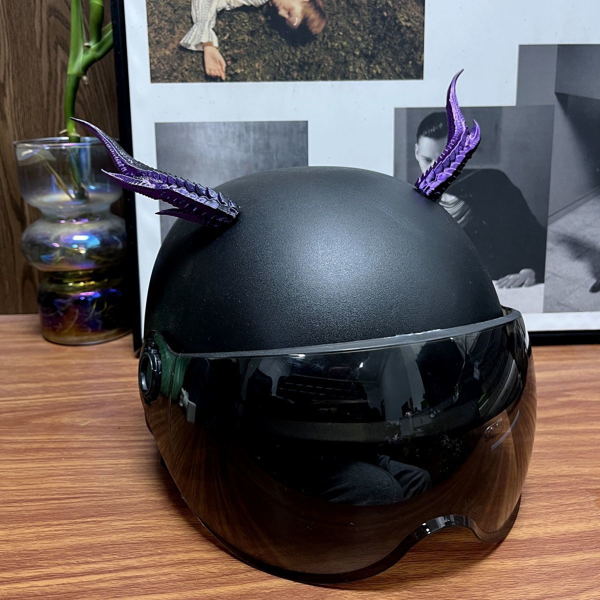 New Style Takeaway Rider Decorations Motorcycle Helmet Accessories Cool Helmet Horns Devil Dragon Horns 3D Ornaments
