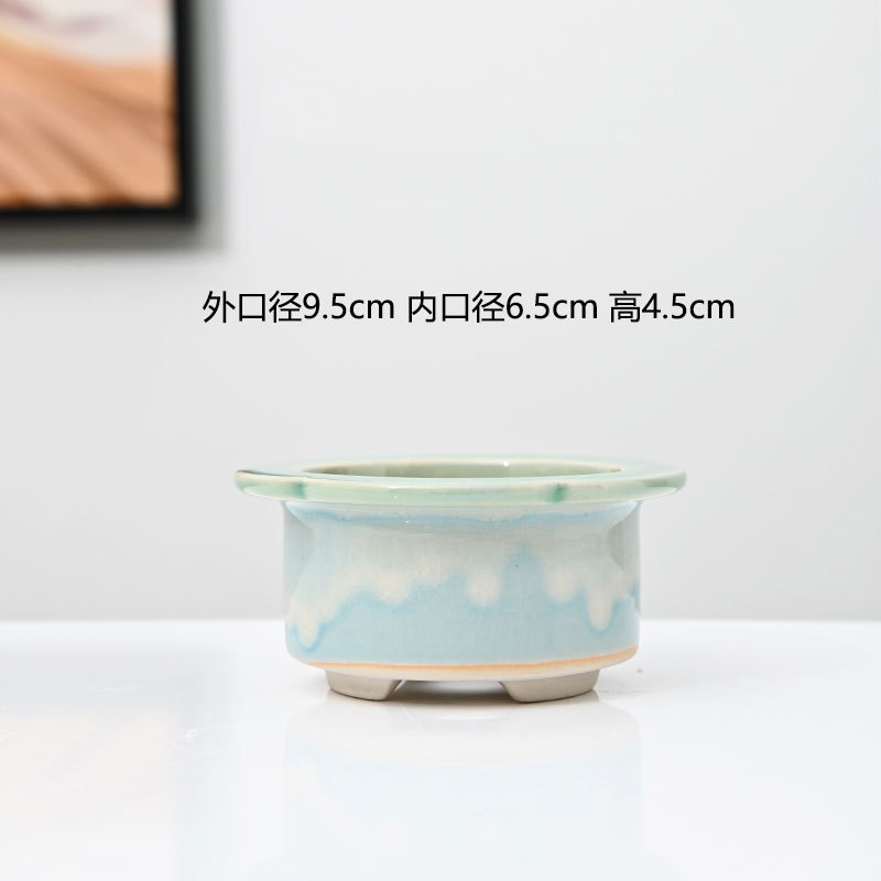 Macetas carnosas agrietadas en hielo, cerámica doméstica, arcilla transpirable, cerámica gruesa, control de raíces, pilas viejas, lavabo especial, liquidación, venta al por mayor