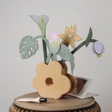 贝汉美花瓶创意设计纸花植物花束香氛卡家居装饰插花香薰花卡批发