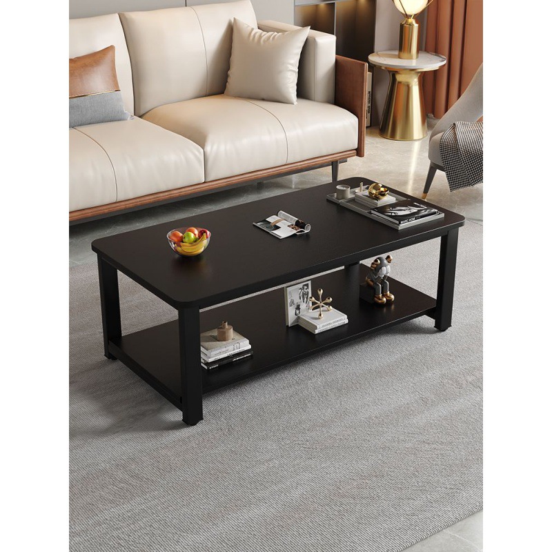 Mesa de centro de imitación con patrón de mármol, sala de estar simple, mesa de centro rectangular redondeada, mesa de té para apartamentos pequeños, mesa de alquiler, envío gratis