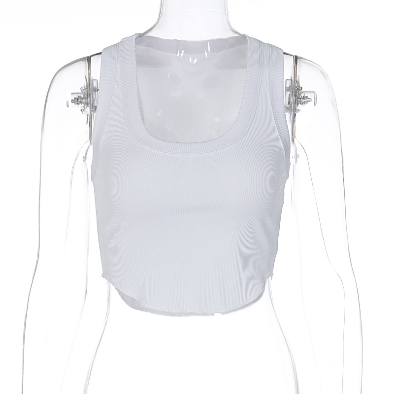 Women's Slim Crop Top Sexy Hot Girl Summer New Arrivals Casual Sleeveless Top for Women_ecoleips.com