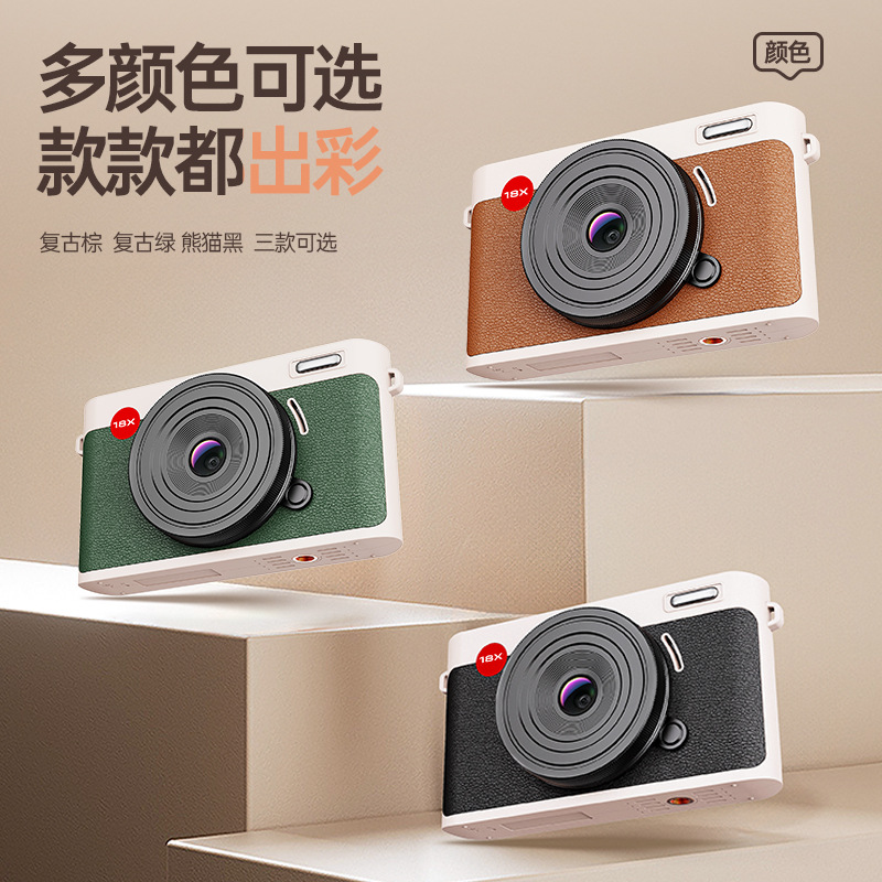 Cross-Border Hot-Selling Product 4inch Touchscreen High-Definition Digital Camera 5K Dual-Camera Optional Mirrorless Wide-Angle Lens Wifi Connectivity
