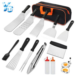 Amazon キャンプ BBQ アウトドア バーベキュー ツール セット ステンレス鋼 スパチュラ バーベキュー クッキング スパチュラ コンビネーション グリル セット