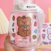 Cartoon cute sticker with glass, glass, mobile phone, laptop, South Korea, with little bears, scheduler