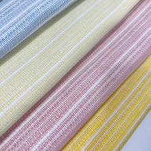 今年春夏横条女装套装晴纶肌理小香风面料童装时装鞋帽箱包布料