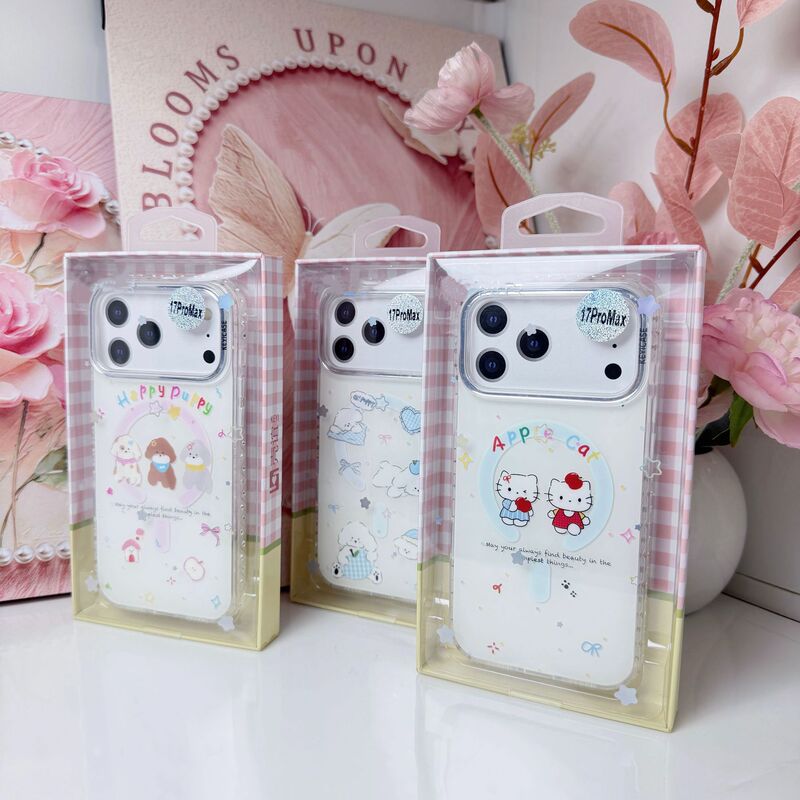 Suitable for 17Promax Carat Edge Diamond 17Pro Cartoon Magnetic Ai Button Protective Case