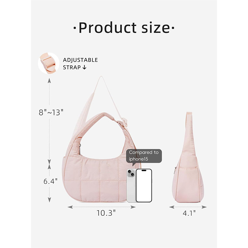 Small Nylon Shoulder Handbag For Women With Adjustable Strap_voghion.com