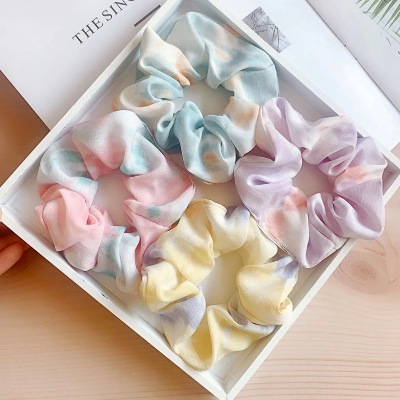 Fashion Rainbow Gradient Color Hair Ring Female Hair Accessories display picture 1