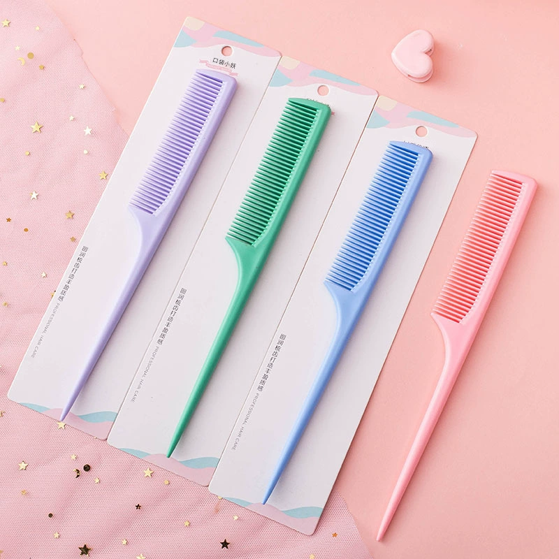 SD701 пластиковая небьющаяся расческа для распределения волос с заостренным хвостом, поставка супермаркета, оптовая продажа, большая красочная расческа
