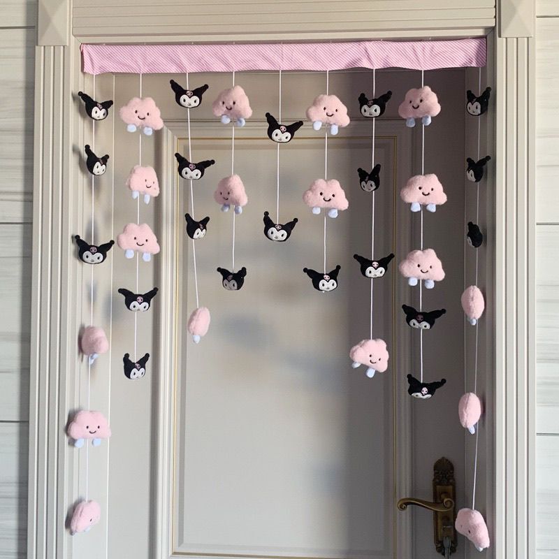Kulomi Cloud Door Curtain Girl Partition Bedroom Living Room Entrance Home Perforated Children's Hanging Curtain Decorative Hanging Curtain Kulomi Cloud Door Curtain Girl Partition Bedroom Living Room Entrance Home Perforated Children's Hanging Curtain Decorative Hanging Curtain