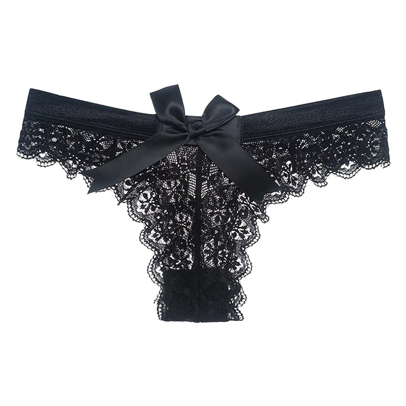 Ropa interior de encaje sexy de Europa y América estilo puro deseo de las mujeres cintura baja sin costuras pantalones de gran tamaño ropa interior transpirable chica arco