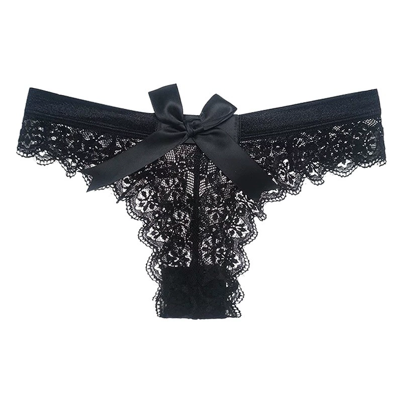 Европейское и американское сексуальное кружевное нижнее белье, женские бесшовные брюки большого размера с низкой талией, дышащее нижнее белье для девочек с бантом