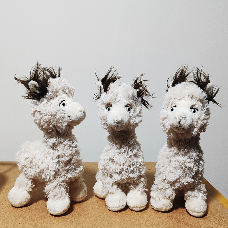Alpaca comercio exterior nuevo estilo pony simulación peluche muñeca calmante muñeca muñeca regalo de cumpleaños al por mayor