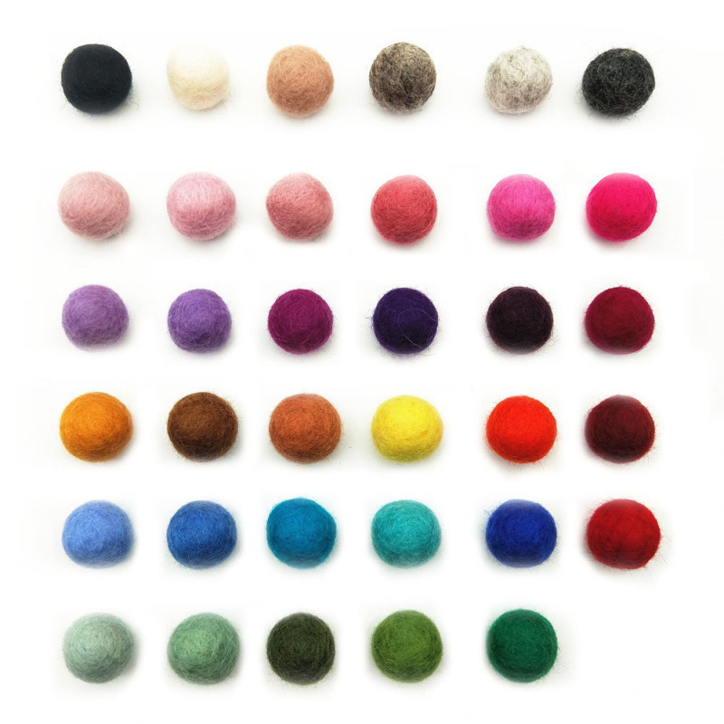 Wholesale Wool Felt Balls 1.5cm Earring Accessories Christmas Accessories Colorful Wool Balls Wool Felt DIY Materials