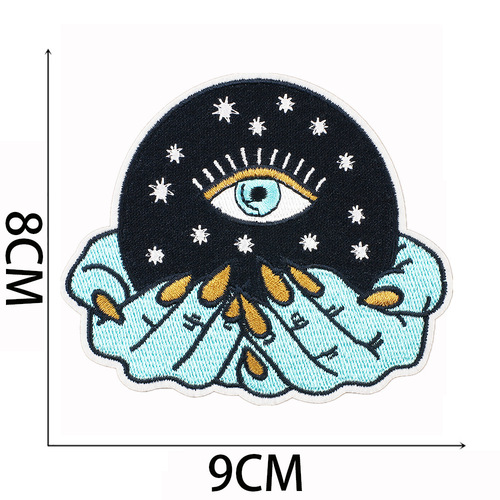Xiao Tian Crystal Stone Embroidered Fabric Patch with Marvel Character, Computer Embroidered Label, Demon Eye Embroidery Patch, Ironing