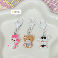 卡通miko貓咪愛心扣可愛學生書包卡通掛件少女動物配飾禮物閨蜜