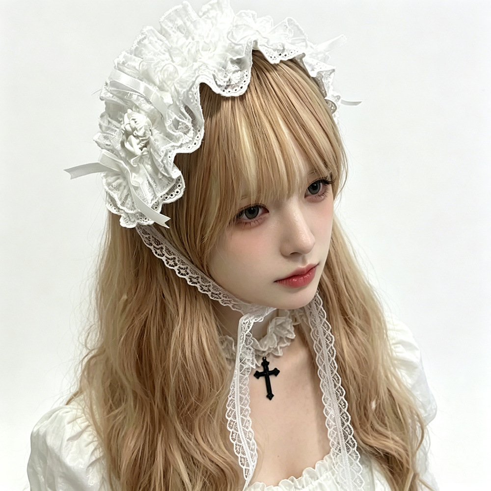 Dos dimensiones Lolita correa de cabello chica gato oreja clip de cabello cómic cosplay Lolita criada correa de cabello