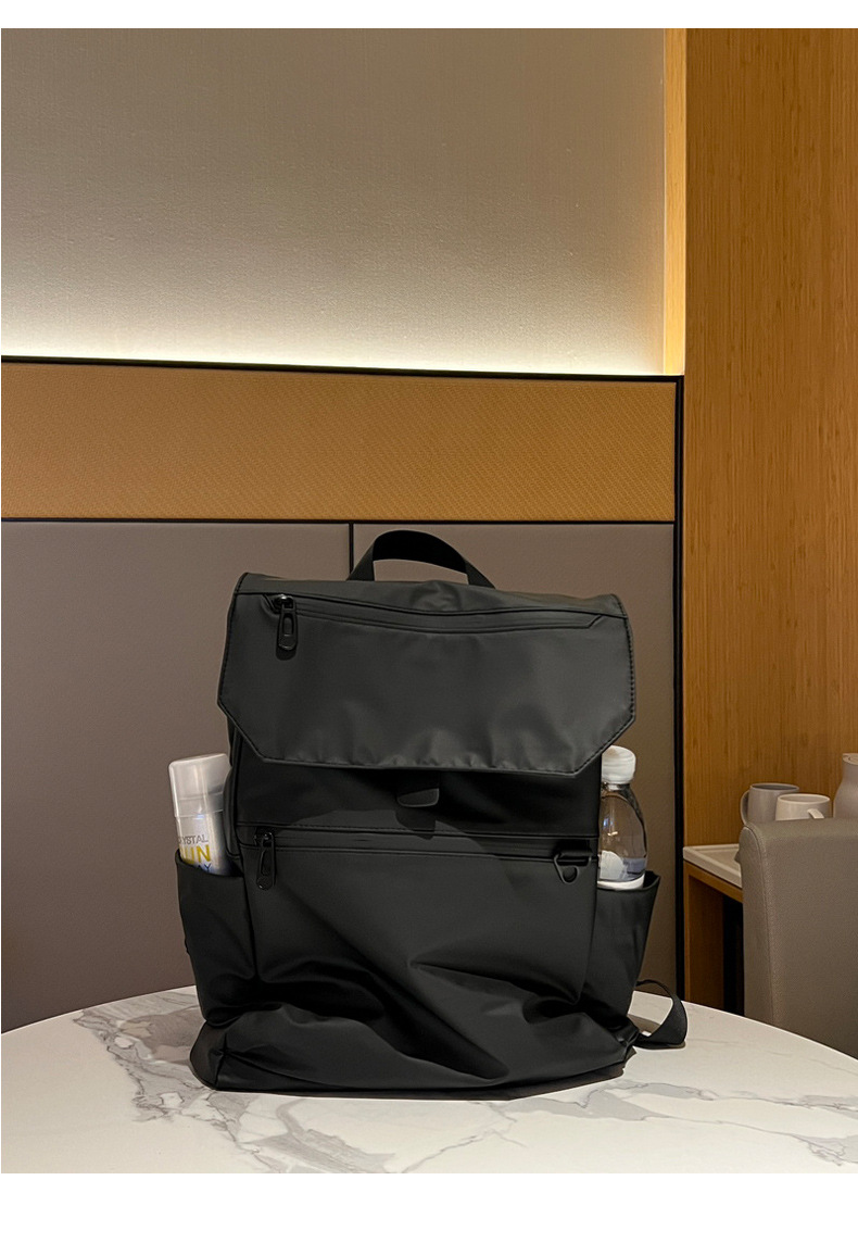 Waterproof 20 Inch Solid Color Casual Daily Laptop Backpack display picture 5