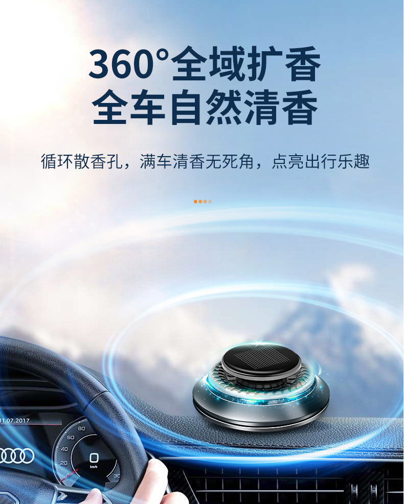 Cross-Border Ufo-Shaped Car Gift Rotating Aromatherapy Car Decoration Perfume High-End Elegant Long-Lasting Fragrance