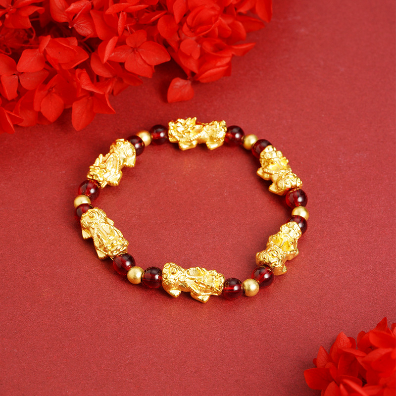 China Feng Gu Fasha Jin Zheng pulsera auspiciosa retro hegemónica Ruyi joyas de mano brazalete accesorios Yiwu al por mayor image 3