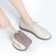 Soft leather bottom mother's shoes, soft sole and soft leather shoes, new autumn mother's shoes for middle-aged and elderly women, children's comfortable deep mouth single shoes