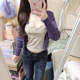 【自家工厂现货】巴胺碎花温柔韩系显瘦吊带纯欲内搭背心女夏上衣