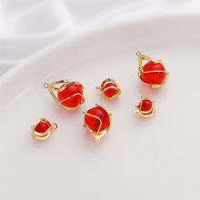 ��ɫ14K����ͭ��ʯ�����Ť����׹�鶯��׹diy����������Ʒ����