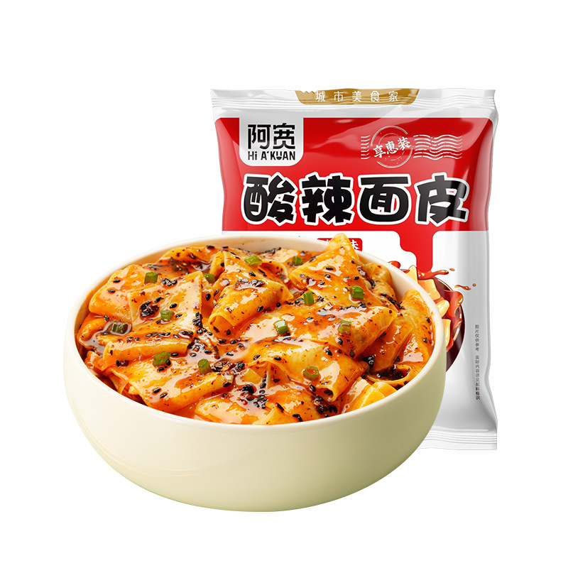 阿寛紅油麺皮1袋白家酸辣粉重慶小面甘口マッシュポテトインスタントラーメン麻辣米皮