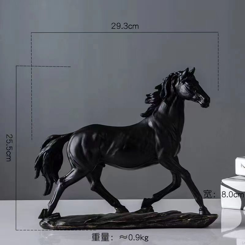 龍馬精神高級装飾品玄関書斎リビングルームオフィス新しい馬の装飾品風水富を引き寄せる工芸品馬|undefined