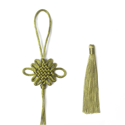Factory direct sales DIY Chinese knot No. 5 6-plate trumpet Fang Sheng knot semi-finished tassel Chinese knot special gift