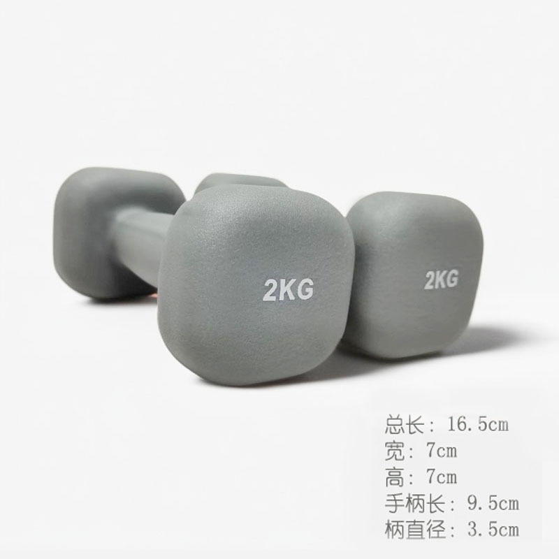 Star Gray 2KG [square head dumbbells] 2 pieces