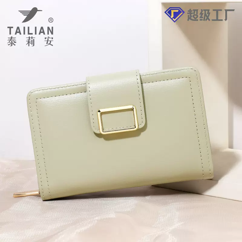 泰莉安新款多功能纯色pu女士钱包 中短款韩系跨境手拿包批发钱夹