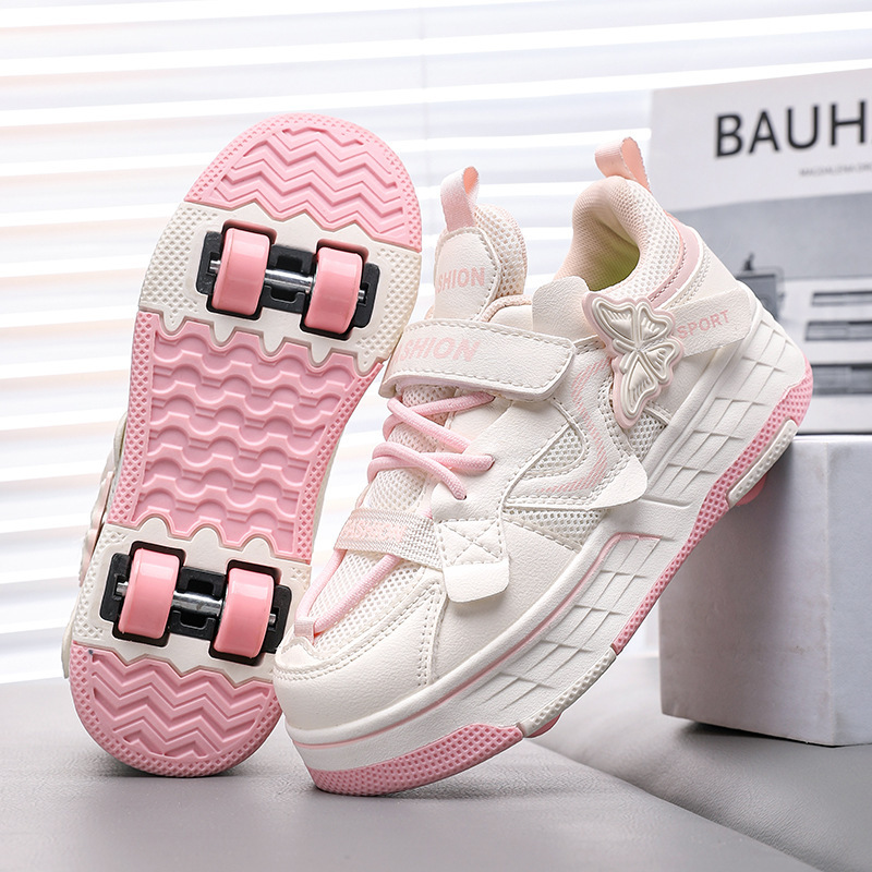 New Style Student Roller Shoes, Four-Wheel Children's Roller Skates, Detachable Wheeled Shoes for Men and Women, in Stock for Cross-Border Wholesale