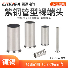 EN95系列欧式管型冷压接线裸端头紫铜接线管端子