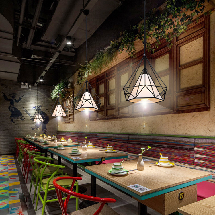 Simple Iron Chandelier Restaurant Bar Bar Milk Tea Shop Barber Shop Commercial Industrial Style Diamond Lamps Wholesale Simple Iron Chandelier Restaurant Bar Bar Milk Tea Shop Barber Shop Commercial Industrial Style Diamond Lamps Wholesale