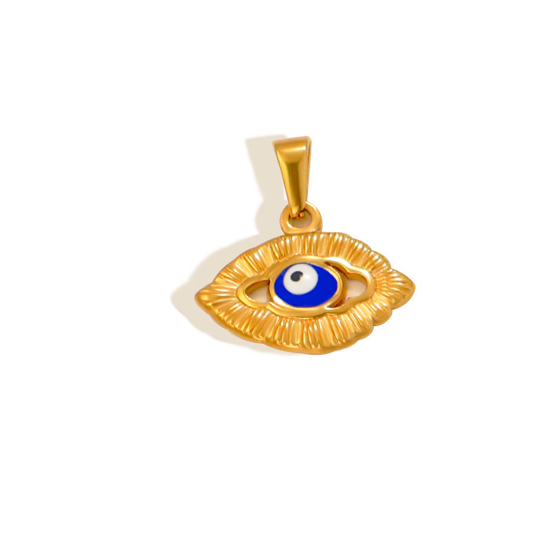 7g Weight Pendant Jewelry Making Type Real Gold Plated Plating Material 1 Piece Quantity Holiday, Daily Occasion 304 Stainless Steel Material Devil's Eye Pattern Unisex Gender Vintage Style, Classic Style Style Waterproof Non Tarnish, Plating Craft Real Gold Plated Devil's Eye 304 Stainless Steel Vintage Style Classic Style Waterproof Non Tarnish 11