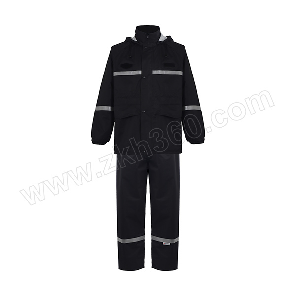ABS/安博世 分体式雨衣套装 2031 M 黑色 3M反光条 1套