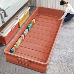 2F床底收納箱抽屜式帶輪衣服整理箱床下雜物收納櫃床下儲物箱