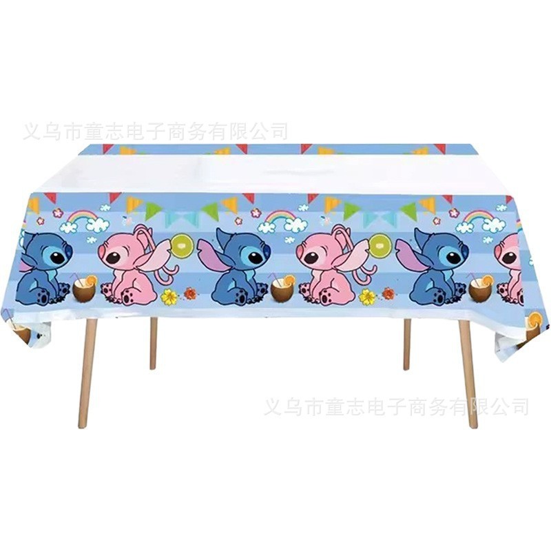 现货热销卡通蜘蛛侠公主史迪仔派对桌布卡通生日party一次性pe长|undefined